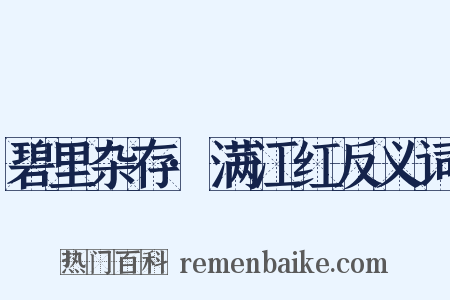 碧里杂存·满江红反义词是什么意思的图片